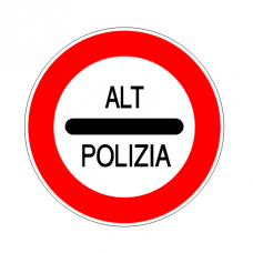 Cartello alt polizia figura 98